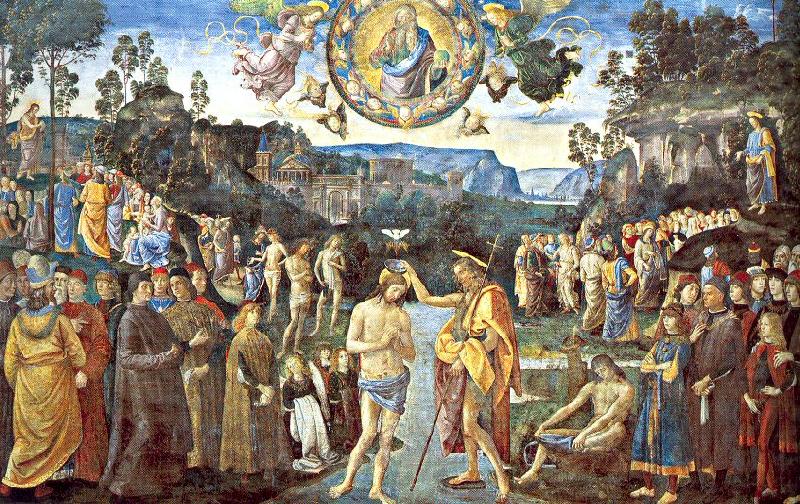 PERUGINO, Pietro Scenes from the Life of Christ oil painting image
